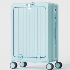 suitcase light blue