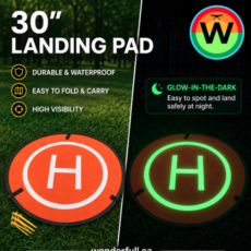 Glow-in-the-Dark Drone Landing Pad